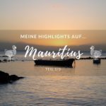 Sonnenuntergang auf Mauritius mit Blick aufs Meer
