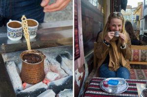Kahve türkischer Kaffee in einem Café in Istanbul, Türkei