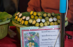 süßer Thainachtisch mit Reis in Chiang Mai, Thailand