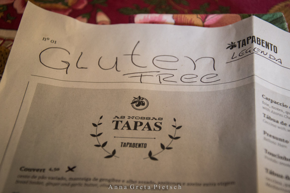 glutenfreie Speisekarte - Tapasbar, Porto