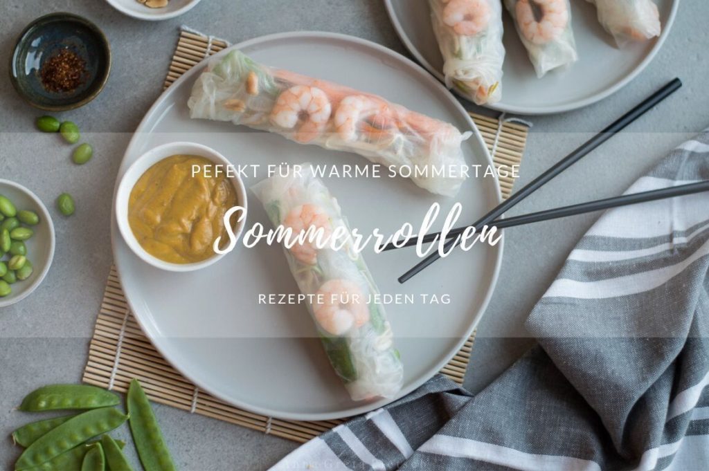 Sommerrollen mit Mango-Peanutbutter-Dip