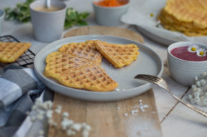 Rezept für glutenfreie Karottenwaffeln Möhrenwaffeln