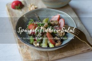 Schälchen mit Spargel-Erdbeer-Salat