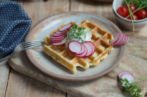 herzhafte Waffeln eignen sich super als Frühstück