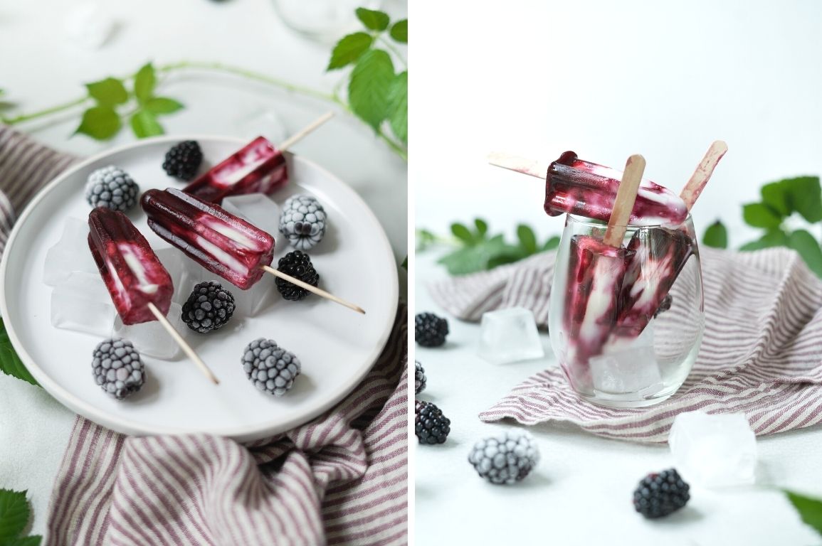 Rezept: Brombeer-Joghurt-Eis - www.glutenfreiumdiewelt.de