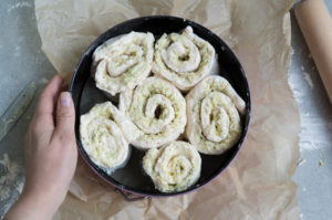 Die Teigschnecken können alle unterschiedlich gefüllt werden