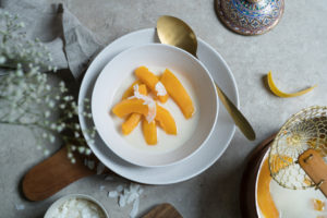 Thai-Dessert: Kürbis in Kokosmilch