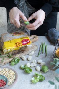 Zubereitung des Gemüses