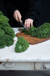 Zubereitung des Grünkohls