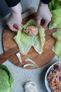 Zubereitung Kohlrouladen ohne Hack