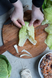 Zubereitung der Wirsingrouaden