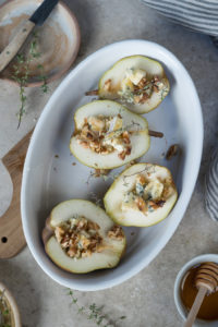 Rezept für gefüllte Birnenhälften