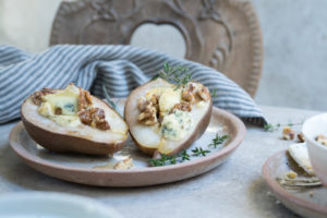 Rezpt: gefüllte Birnenhälften