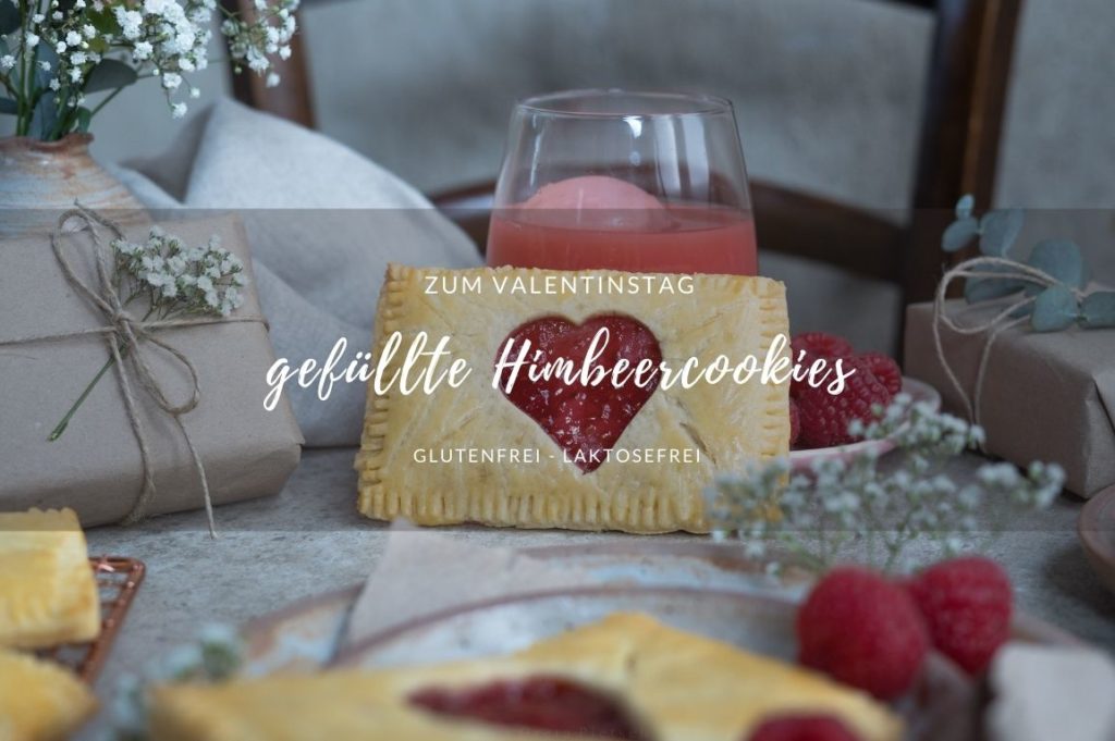 Rezept: gefüllte Cookies mit Himbeergeschmack - glutenfreiumdiewelt.de