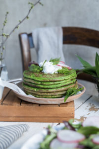 glutenfreie Pfannkuchen mit Bärlauch