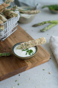 Spargel-Sticks aus grünem Spargel