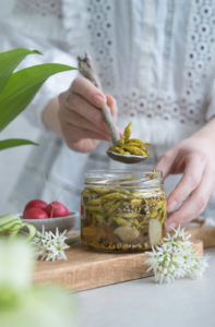 eingelegte Bärlauchknospen