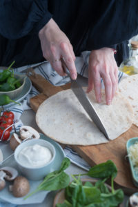 Zubereitung der Quesadillas