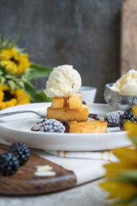 Dessert aus Polenta - karamellisierte Polenta