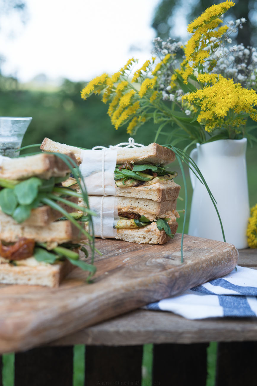 glutenfreie Sandwiches für Picknick