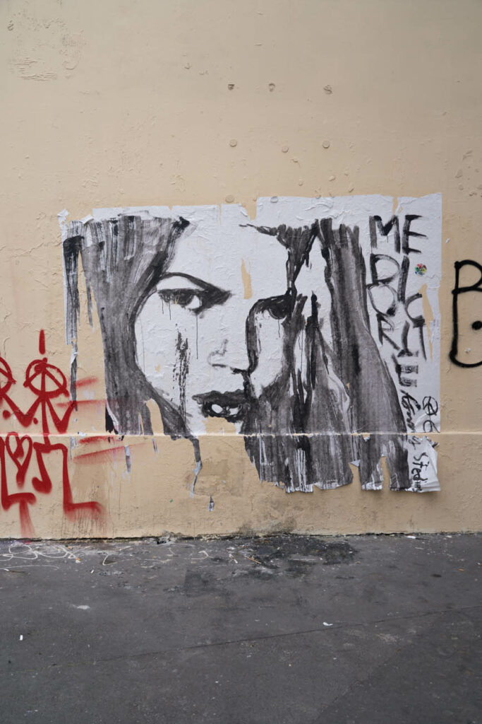 Graffiti in Marais, Paris, Frankreich
