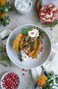 Gefüllte Süßkartoffel mit Kräuterquark