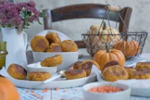 Rezept: glutenfreie, vegane Kürbis-Linsen-Bällchen