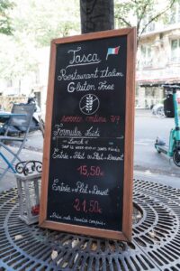 Tagesmenü Tasca glutenfrei, Paris