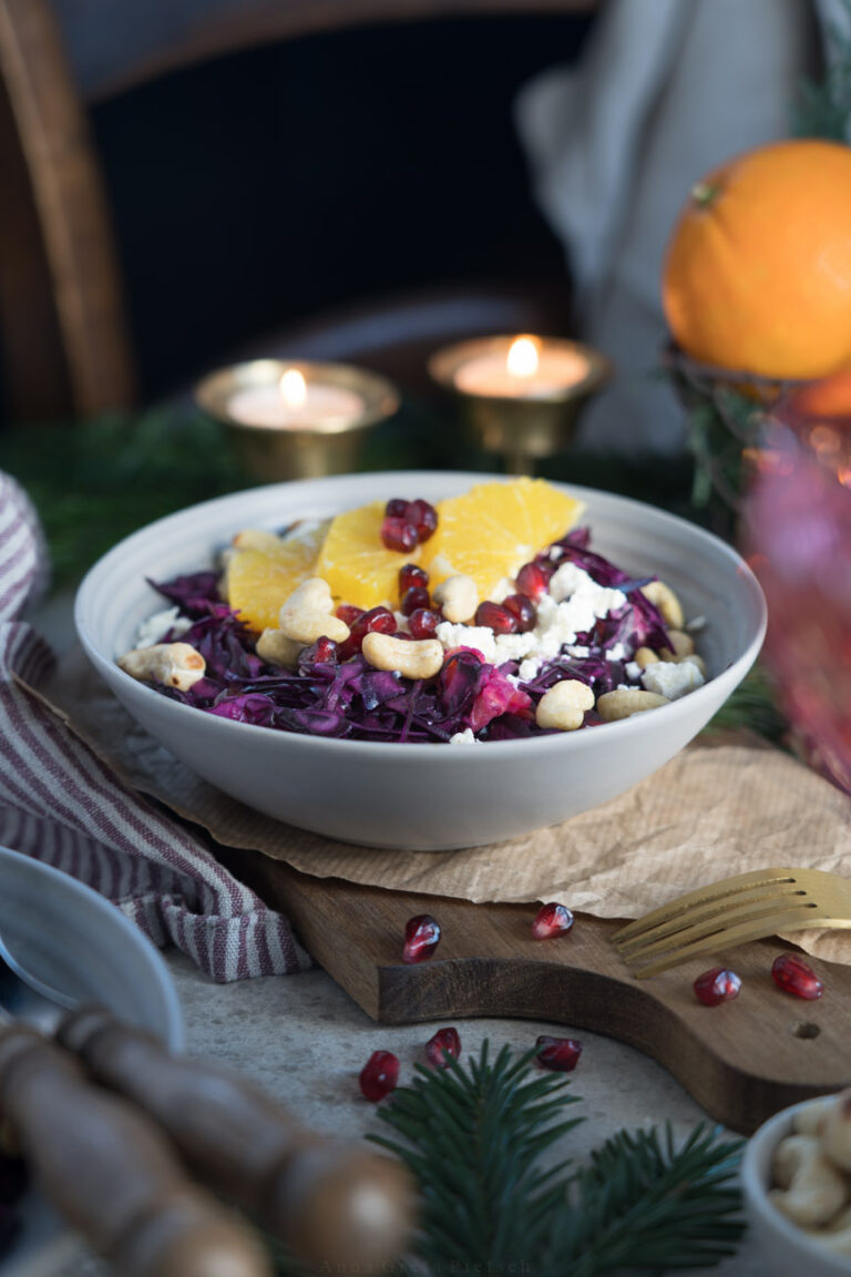 Rezept: Winterlicher Rotkohlsalat - www.glutenfreiumdiewelt.de