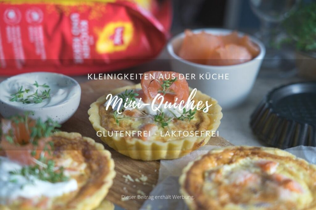 Kleine Quiches mit Lachsfüllung
