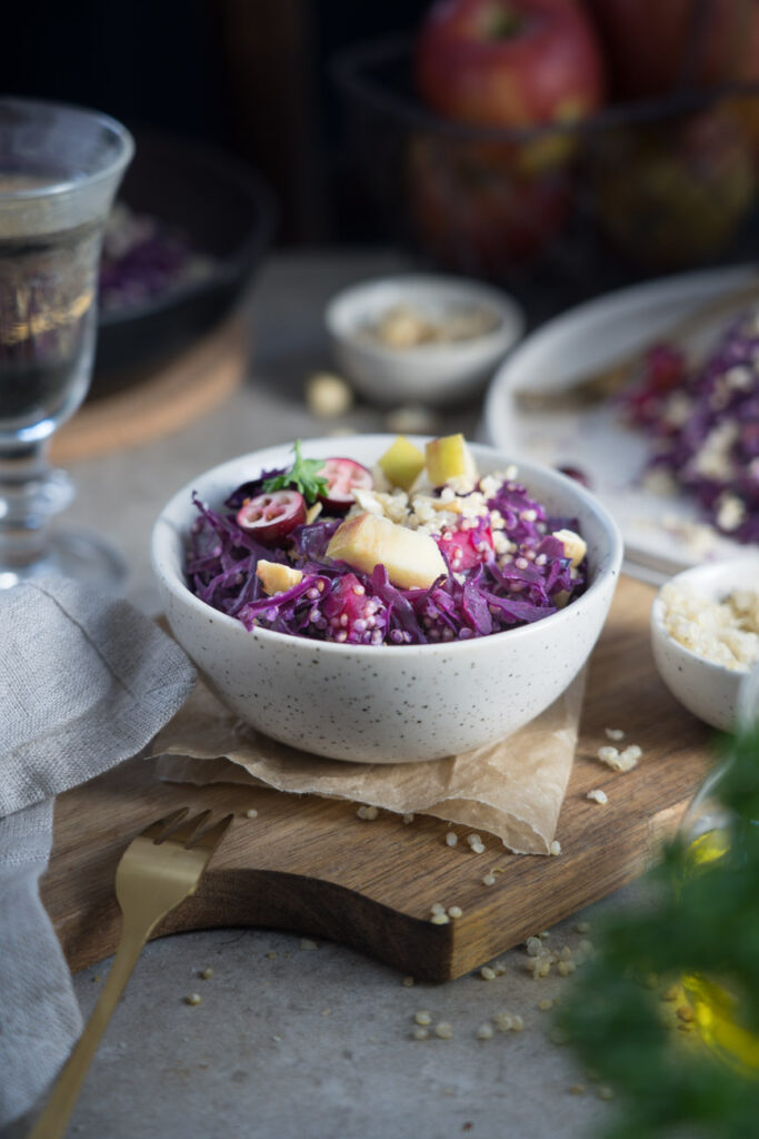Rotkohl-Quinoa Pfanne I glutenfrei &amp; vegan - www.glutenfreiumdiewelt.de