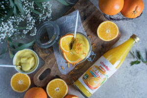 Orangen Curd mit frischem Saft