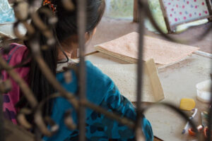 Papierschöpfen in Luang Prabang, Laos