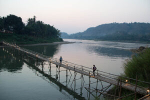 Bambusbrücke am Mekong, Luang Prabang