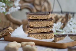 Peanutbutter-Riegel, glutenfrei, vegan