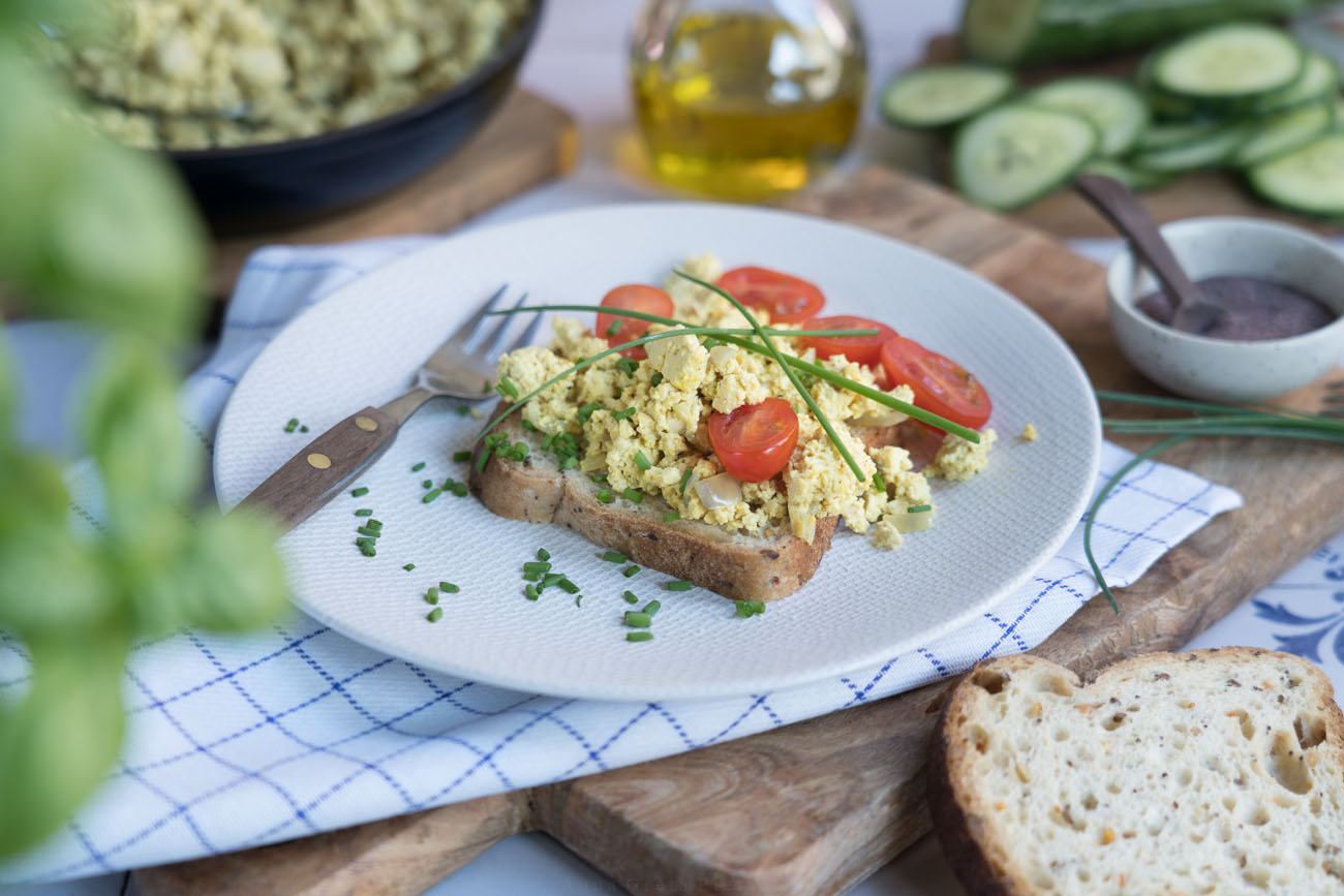 veganes Rührei aus Tofu