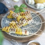 Rezept: Grillspieße mit Halloumi und Mango