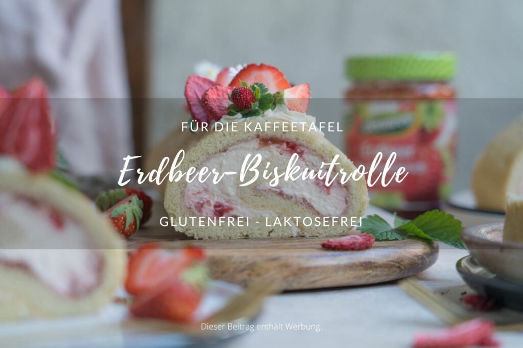 Erdbeer-Biskuitrolle