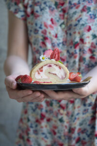 So gut! Erdbeer-Biskuitrolle.