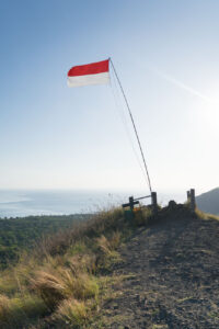 Flagge Indonesien, Pemuteran, Bali