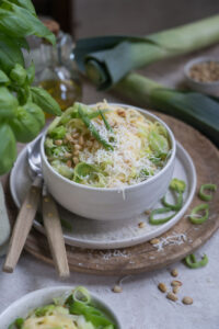 Pasta mit Lauchsoße