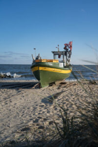 Schifferboot am Strand, Gdynia Orłowo