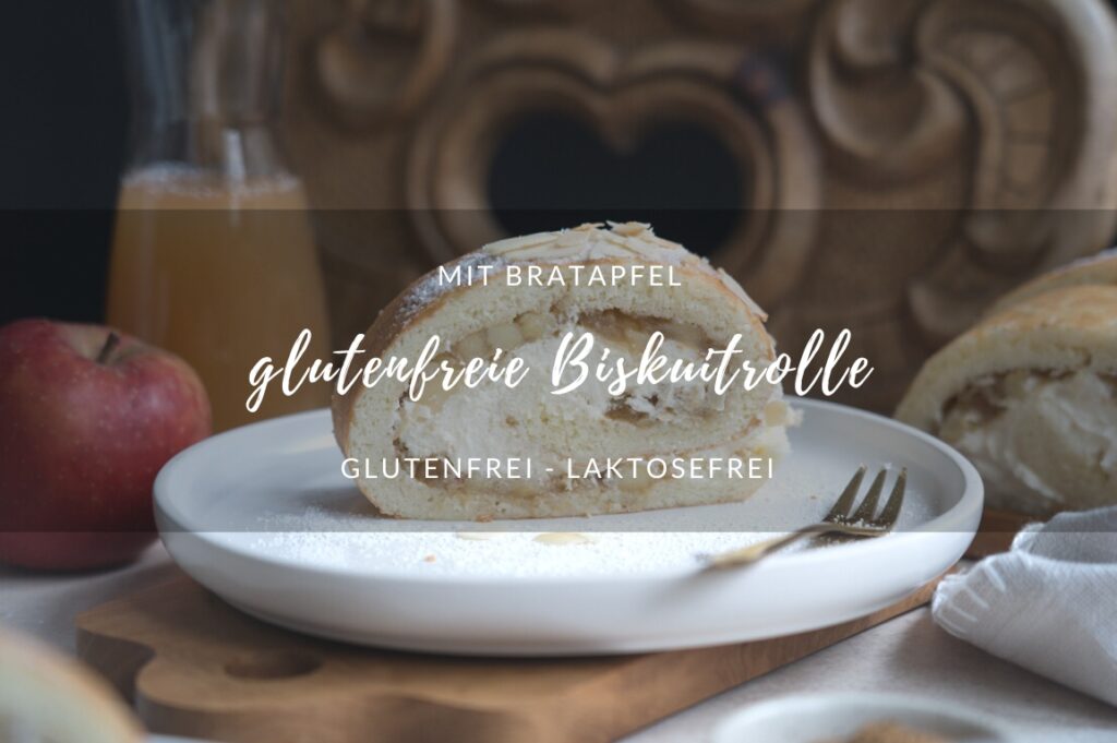 Rezept: glutenfreie Biskuitrolle mit Bratapfel