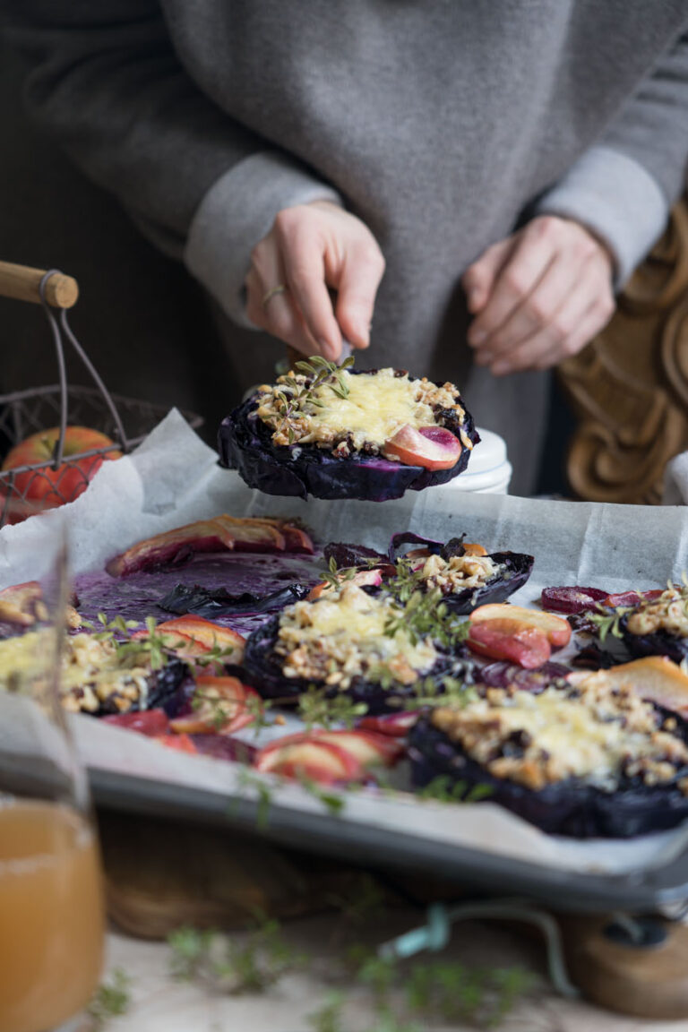 Gebackener Rotkohl I vegetarisch - www.glutenfreiumdiewelt.de