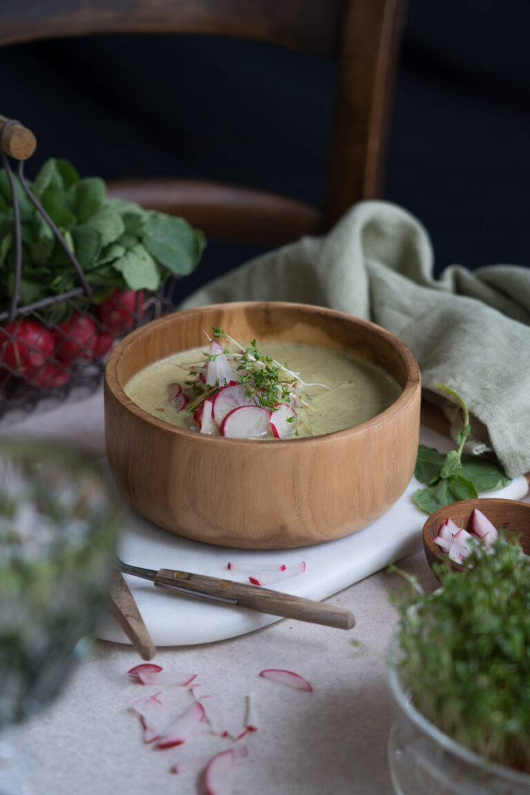 Radieschensuppe I glutenfrei, vegan - www.glutenfreiumdiewelt.de