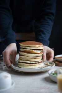 frisch gebackene Pancakes