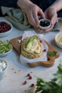 belegen der Falafel-Pizza