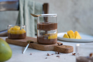 Schoko-Dessert mit Mango