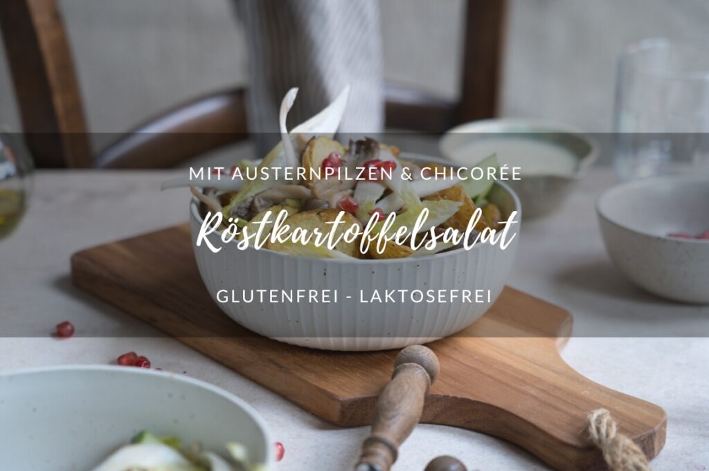 Röstkartoffelsalat mit Austernpilzen I www.glutenfreiumdiewelt.de
