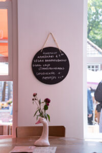 Kuchen auf der Speisekarte